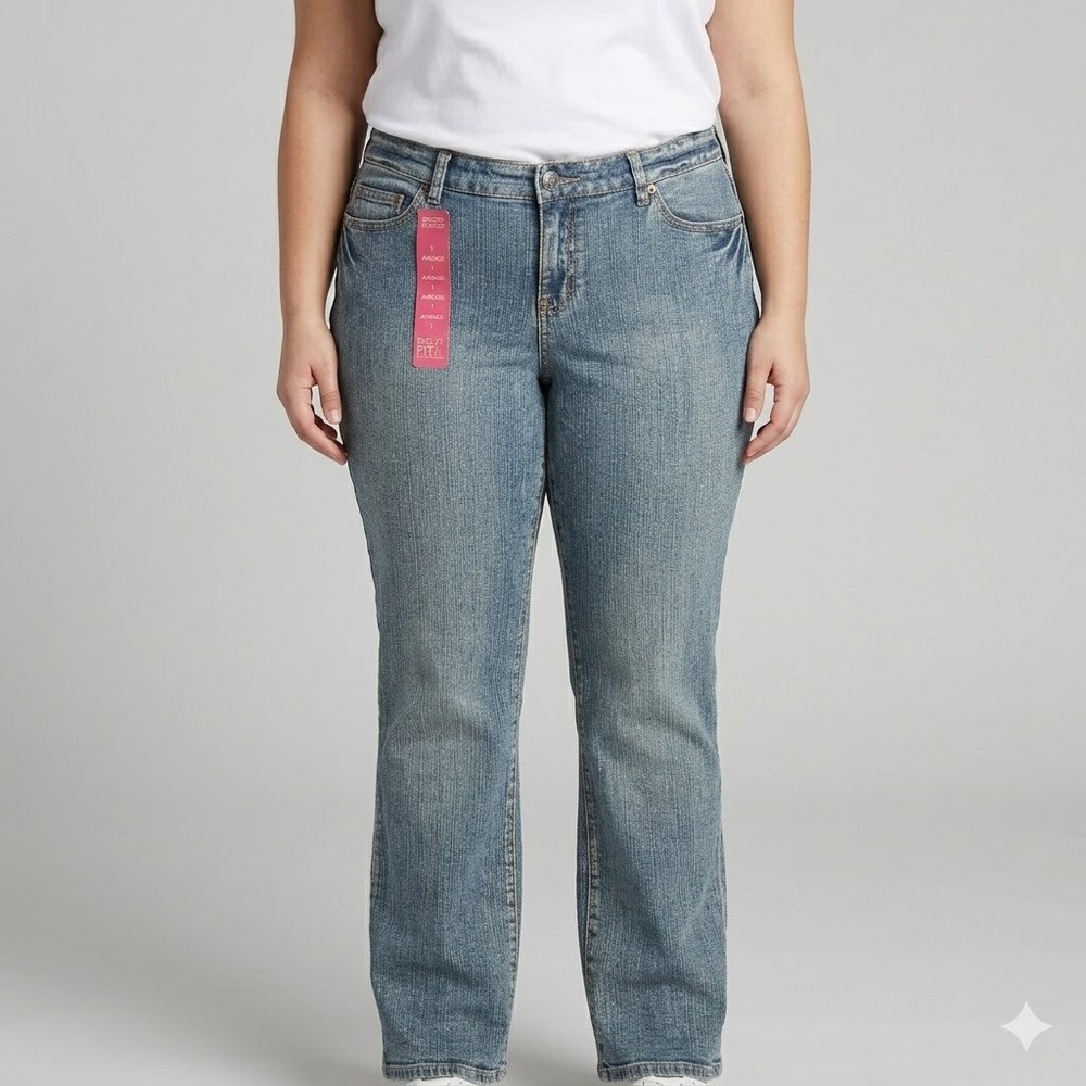 Venezia Lane Bryant‎ Stretch Bootcut Jeans Right Fit Size 1 Average NWT